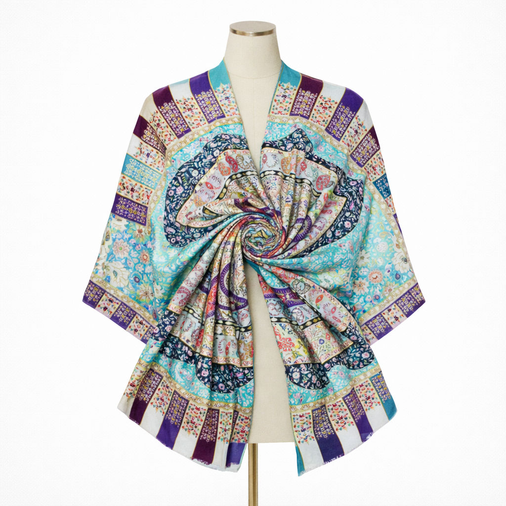 Royal Kashmiri Print Scarf